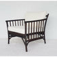 EVA RATTAN RECTANGULAR COFFEE TABLE - GLASS TOP - DARK BROWN