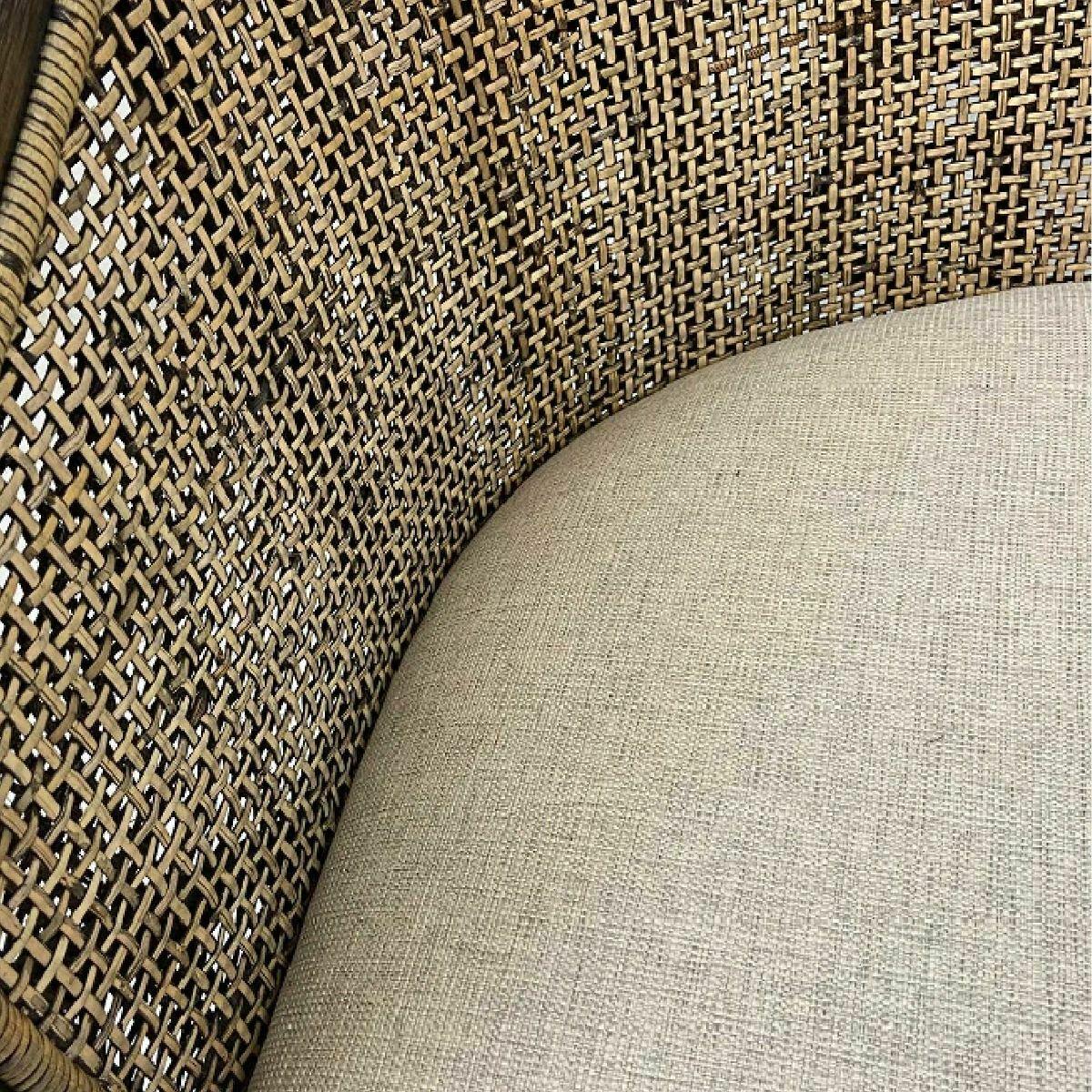 CAMINO RATTAN & MANGO TUB CHAIR ARMCHAIR LOUNGE CHAIR EASY CHAIR BLACK SHADOW