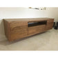 KADRI TASSIE OAK TIMBER WALL MOUNTED TV /ENTERTAINMENT UNIT WITH 2 DOORS 1 TUCKIN & 1 DROP DOWN - MyChocolateWood
