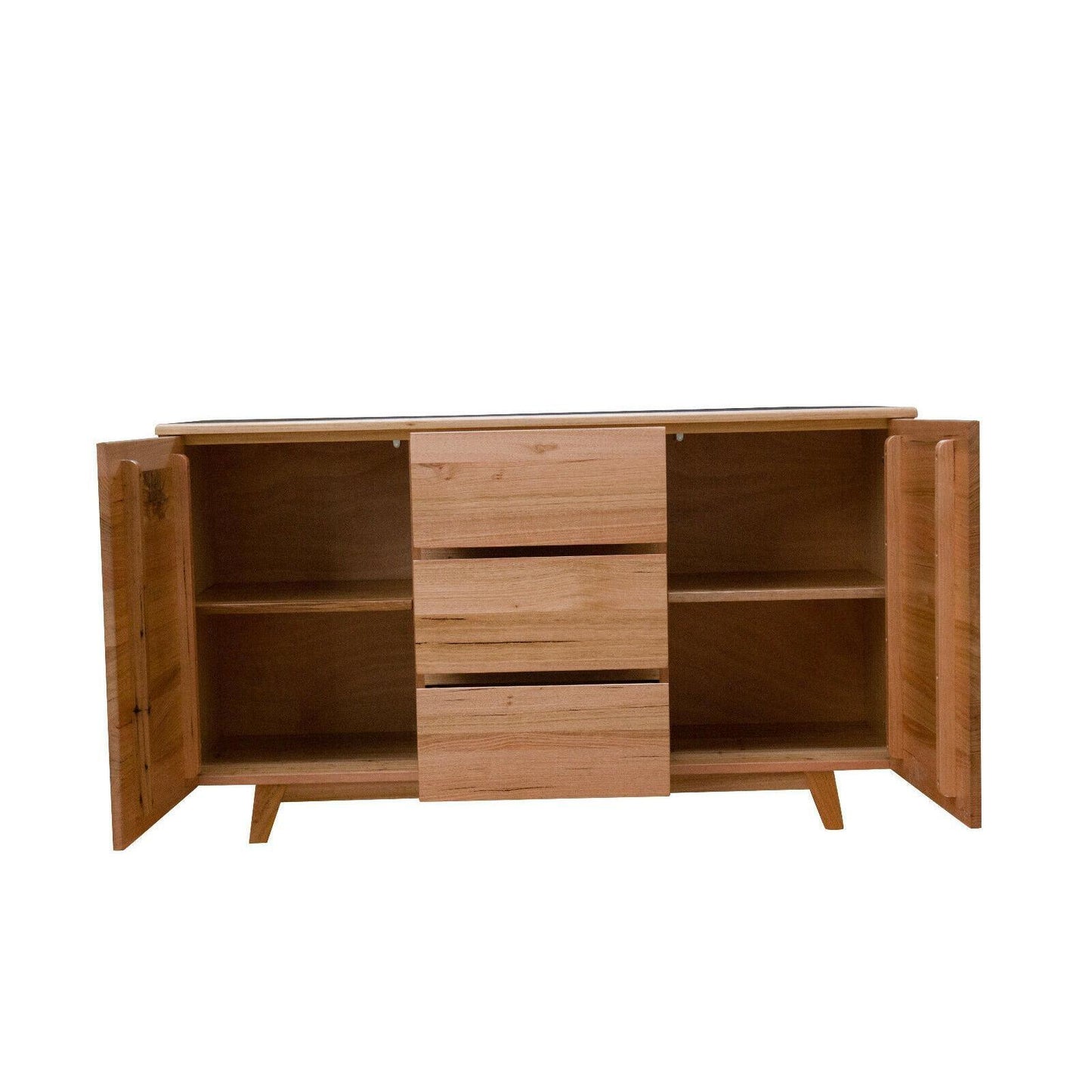 LIA BUFFET/SIDEBOARD IN TASSIE OAK CLEAR LACQUER 2 DOORS 3 DRAWERS