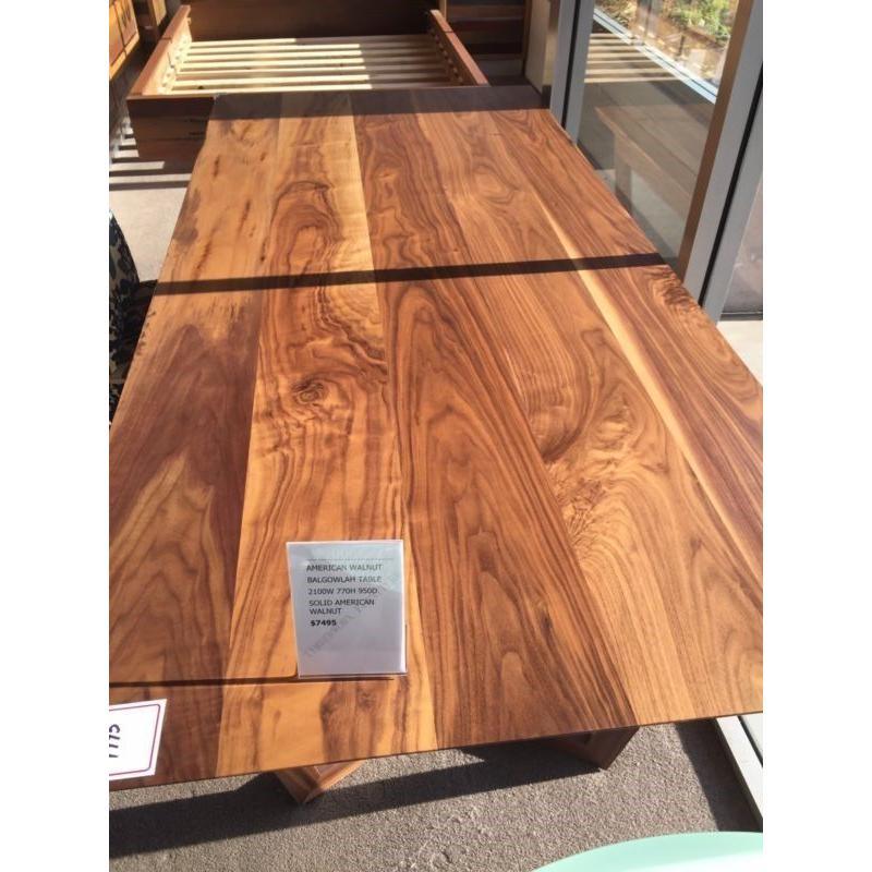 CUSTOM MADE LARKINS SOLID AMERICAN BLACK WALNUT DINING TABLE