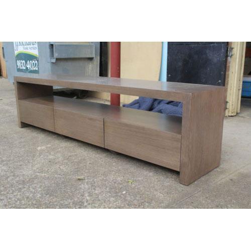 LANNA LOWLINE 3 DRAWERS TV/ENTERTAINMENT UNIT IN TASSIE OAK