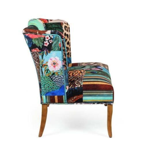 IMOGEN LOVESEAT SOFA SETTEE COUCH LUXE EUROPEAN DESIGN BIRD PATTERN CHAIR - MyChocolateWood