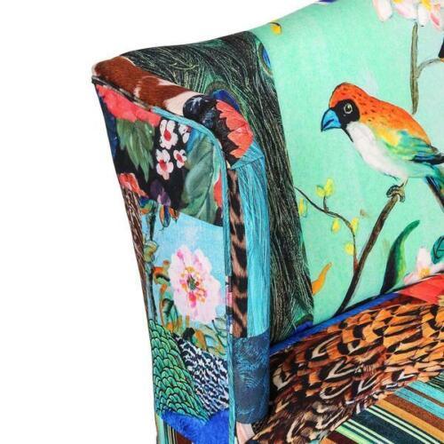 IMOGEN LOVESEAT SOFA SETTEE COUCH LUXE EUROPEAN DESIGN BIRD PATTERN CHAIR - MyChocolateWood