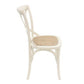 VALENTINA ROUND DINING TABLE 120CM- ALL NATURAL+ 5 MELROSE CROSS BACK CHAIRS IN SOLID WHITE - MyChocolateWood