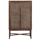 ELDRIDGE SOLID MANGO WOOD TIMBER TALL CUPBOARD CABINET WALL UNIT HONEY BROWN - MyChocolateWood