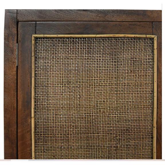 ELDRIDGE SOLID MANGO WOOD TIMBER TALL CUPBOARD CABINET WALL UNIT HONEY BROWN