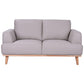 PAMELA 2-SEATER ITALIAN LEATHER SOFA IN LIGHT GREY - MyChocolateWood