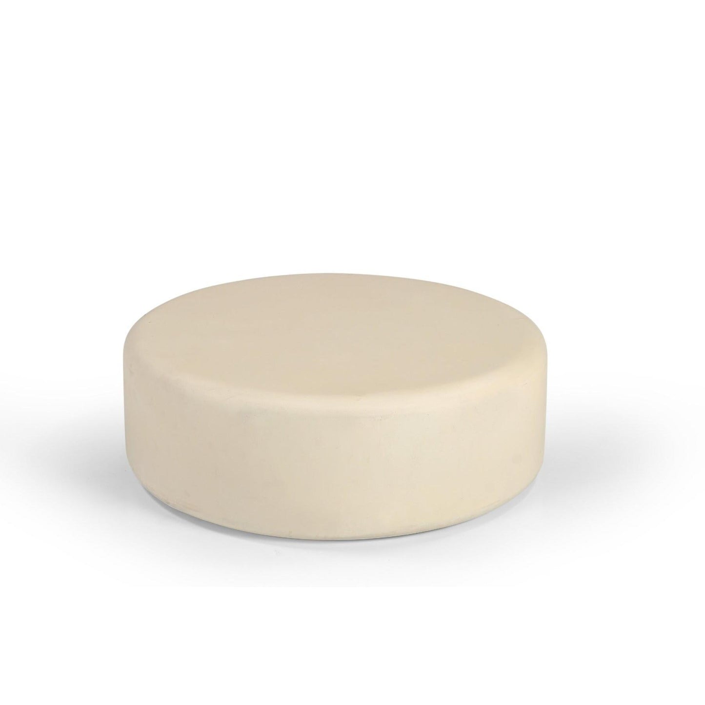 HORIZON ROUND COFFEE TABLE IN CREAM CONCRETE FINISH