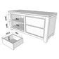 TANAKA SOLID MAHOGANY TV UNIT 120CM WITH 2 DRAWERS IN LIGHT PECAN - MyChocolateWood