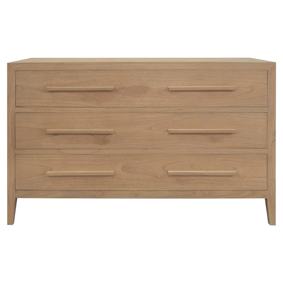DION 3 DRAWERS DRESSER SOLID MINDI WOOD NATURAL