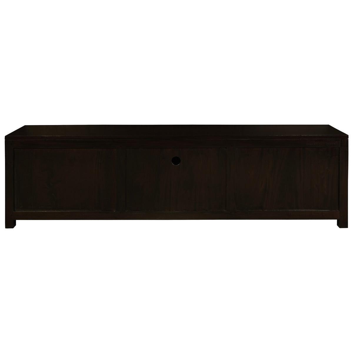PARIS SOLID MAHOGANY TV UNIT 190CM WITH 3 DRAWERS IN CHOCOLATE