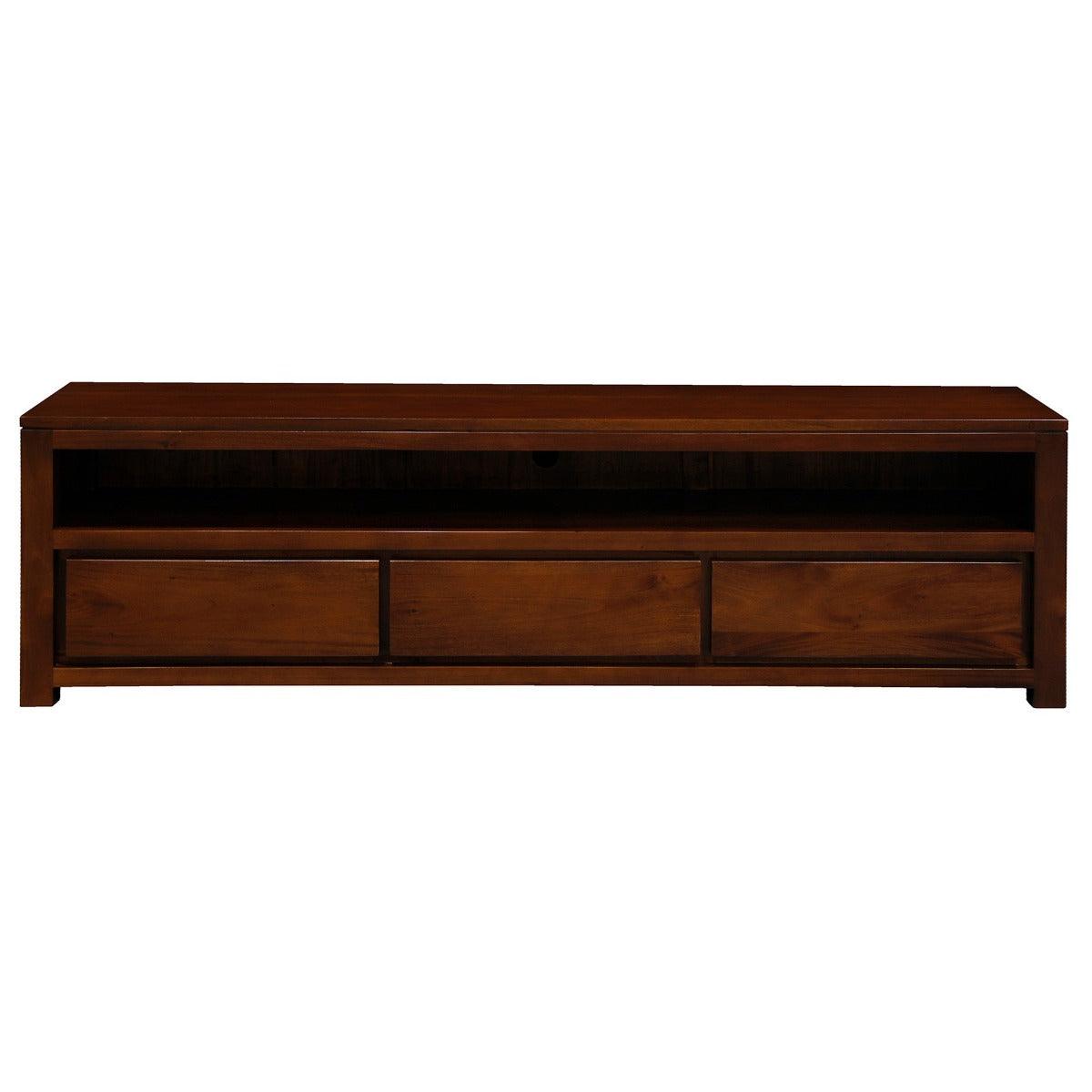 TANAKA SOLID MAHOGANY TV UNIT 1900MM WITH 3 DRAWERS IN MAHOGANY