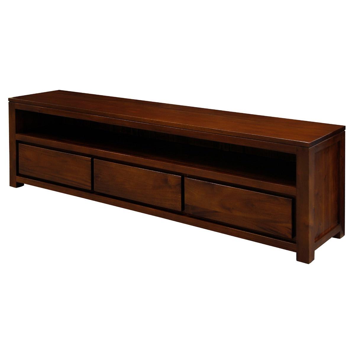 TANAKA SOLID MAHOGANY TV UNIT 1900MM WITH 3 DRAWERS IN MAHOGANY
