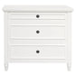 BEAU 3 DRAWERS TURN LEG CHEST OF DRAWERS WHITE - MyChocolateWood