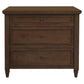 BEAU 3 DRAWERS TURN LEG CHEST OF DRAWERS WALNUT - MyChocolateWood