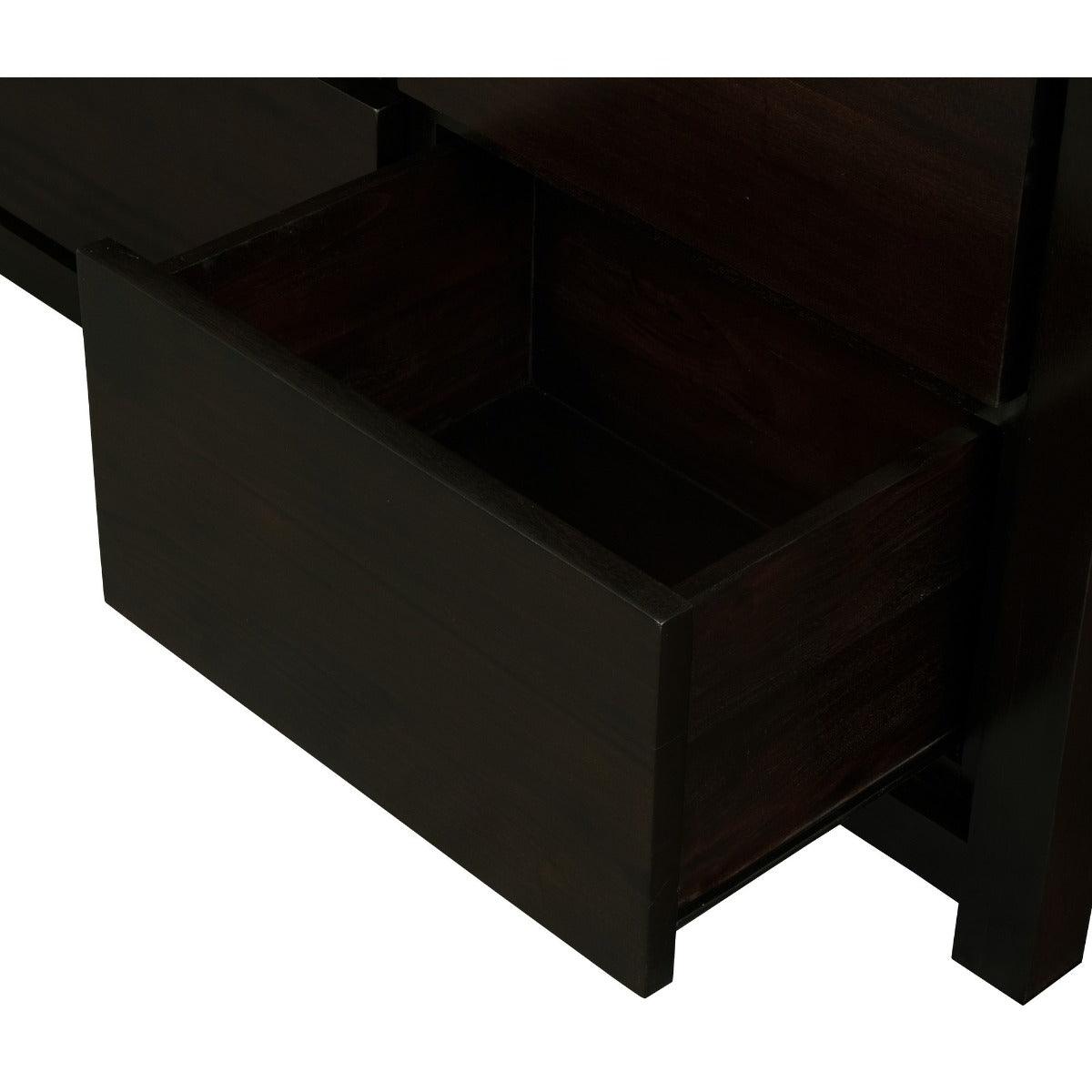 TANAKA SOLID MAHOGANY 6 DRAWERS DRESSER IN CHOCOLATE - MyChocolateWood