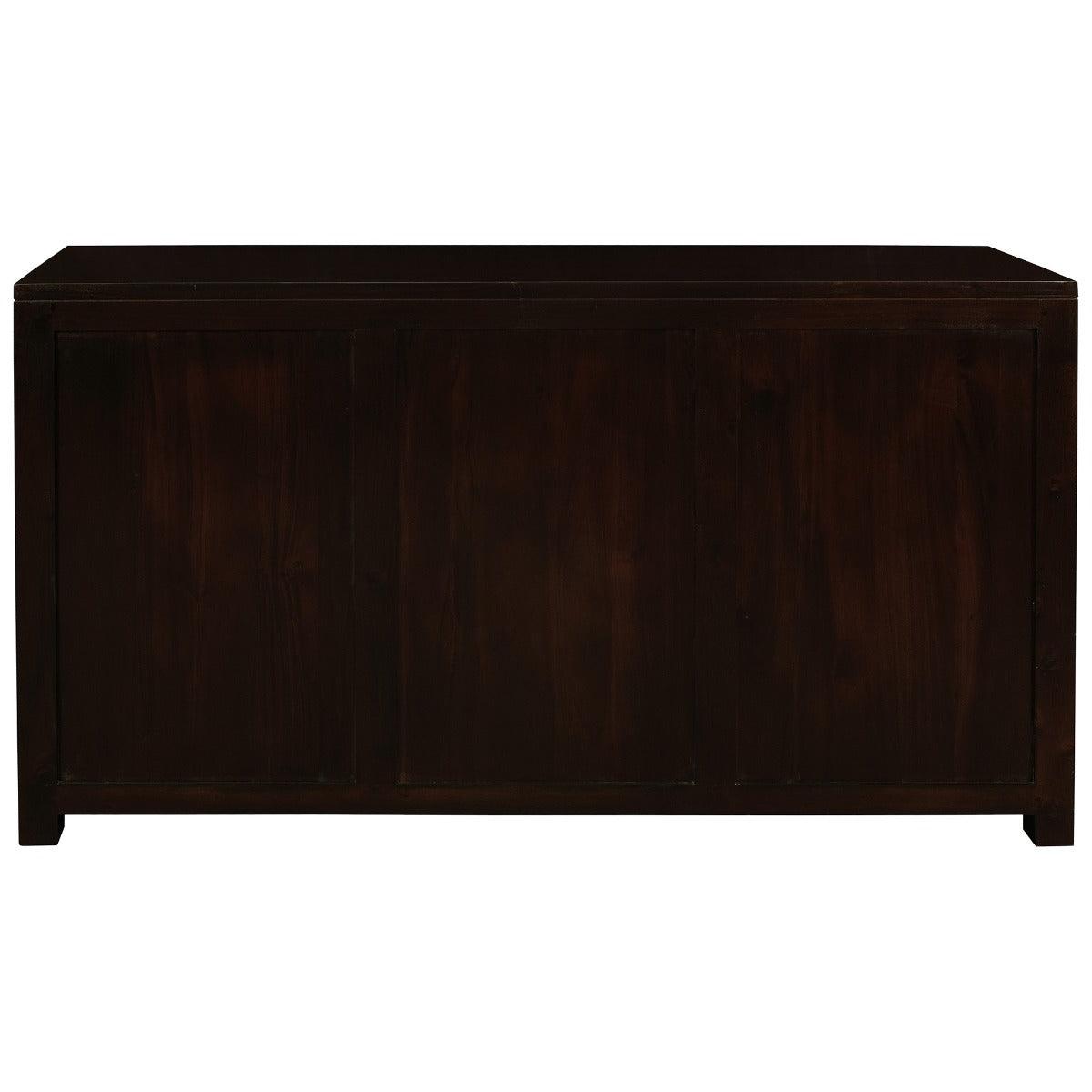 TANAKA SOLID MAHOGANY BUFFET SIDEBOARD 3 DOORS & 3 DRAWERS IN CHOCOLATE FINISH - MyChocolateWood