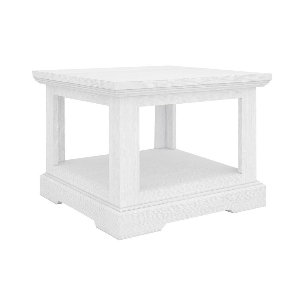 ANIKA SOLID ACACIA LAMP TABLE IN VIVID WHITE