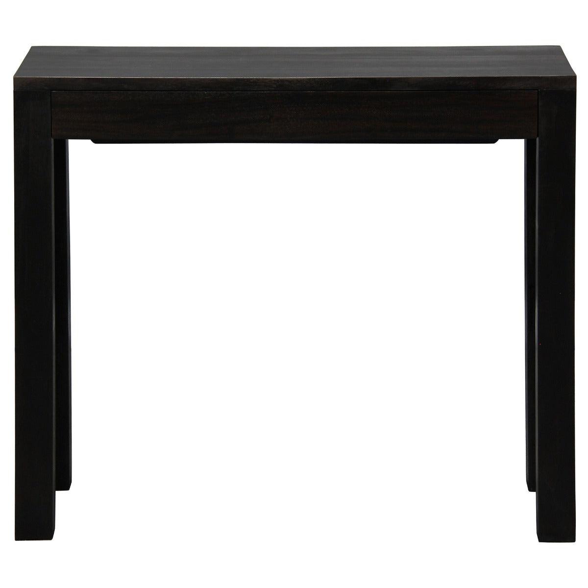 TANAKA SOLID MAHOGANY TIMBER DESK WITH 1 HIDDEN DRAWER IN CHOCOLATE