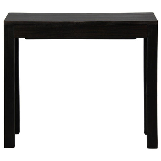 TANAKA SOLID MAHOGANY TIMBER DESK WITH 1 HIDDEN DRAWER IN CHOCOLATE