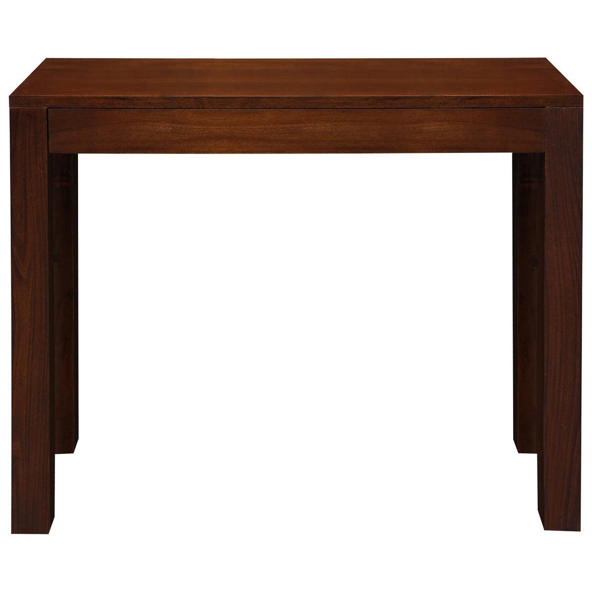 TANAKA SOLID MAHOGANY TIMBER DESK WITH 1 HIDDEN DRAWER IN MAHOGANY