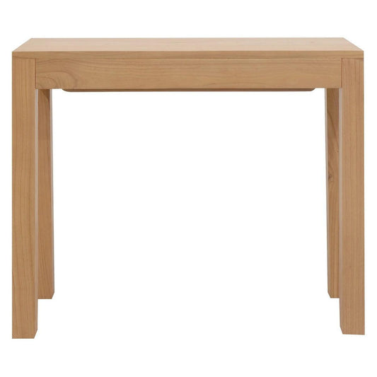 TANAKA SOLID WHITE CEDAR TIMBER CONSOLE TABLE/HALL TABLE WITH 1 HIDDEN DRAWER 90CM