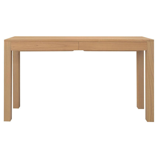 TANAKA SOLID WHITE CEDAR TIMBER CONSOLE TABLE /HALL TABLE WITH 2 HIDDEN DRAWERS 130CM