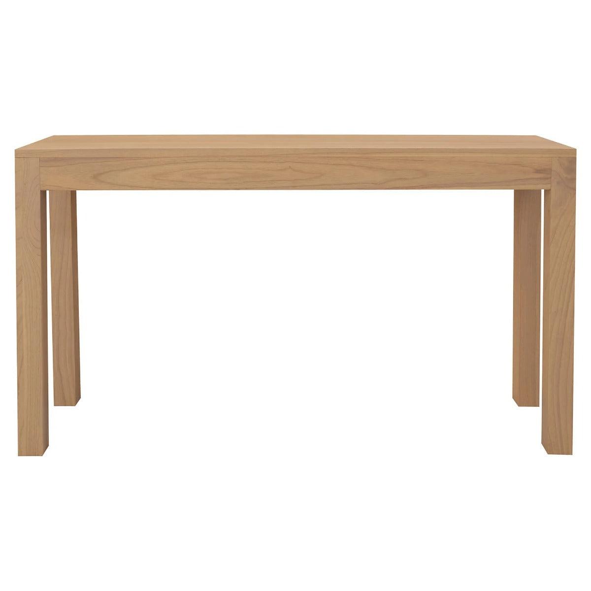 TANAKA SOLID WHITE CEDAR TIMBER CONSOLE TABLE /HALL TABLE WITH 2 HIDDEN DRAWERS 130CM