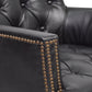 VERDON ARMCHAIR/ACCENT ARMCHAIR VINTAGE LEATHER CHAIR IN WORN COAL