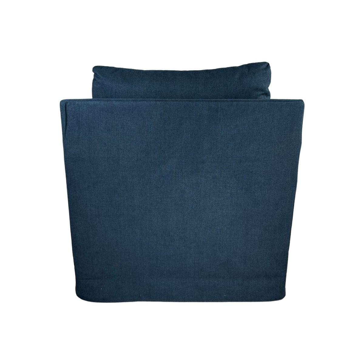 DORAN HAMPTONS STYLE SWIVEL ARMCHAIR LOUNGE CHAIR NAVY FABRIC SLIPCOVER CHAIR - MyChocolateWood