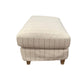 ALBERTO OTTOMAN FOOTSTOOL POUF SOLID PINE & HARDWOOD FRAME CALANTINO STRIPE - MyChocolateWood