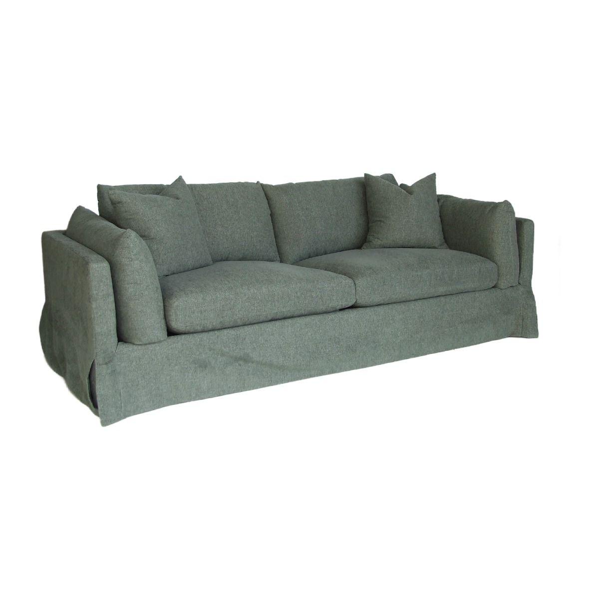 LARK SLIPCOVER SOFA HAMPTONS STYLE IN DEXTER EUCALYPTUS COLOUR