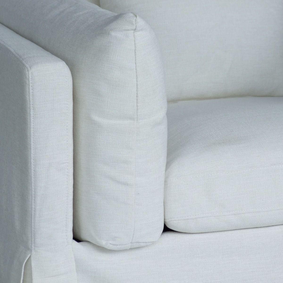 LARK SLIPCOVER SOFA HAMPTONS STYLE IN TANGIER SUGAR FABRIC