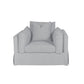 LARK SLIPCOVER CHAIR HAMPTONS STYLE SWIVEL ARMCHAIR IN DEXTER BEACHGLASS COLOUR