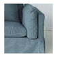 LARK SLIPCOVER CHAIR HAMPTONS STYLE SWIVEL ARMCHAIR IN DEXTER DENIM FABRIC