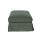 LARK SLIPCOVER OTTOMAN HAMPTONS STYLE IN DEXTER EUCALYPTUS FABRIC - MyChocolateWood