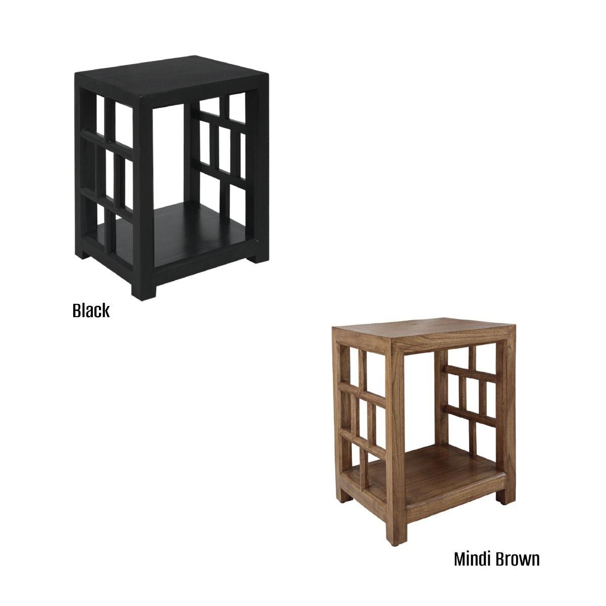 FABRIZIO SIDE/LAMP TABLE IN BLACK - MyChocolateWood
