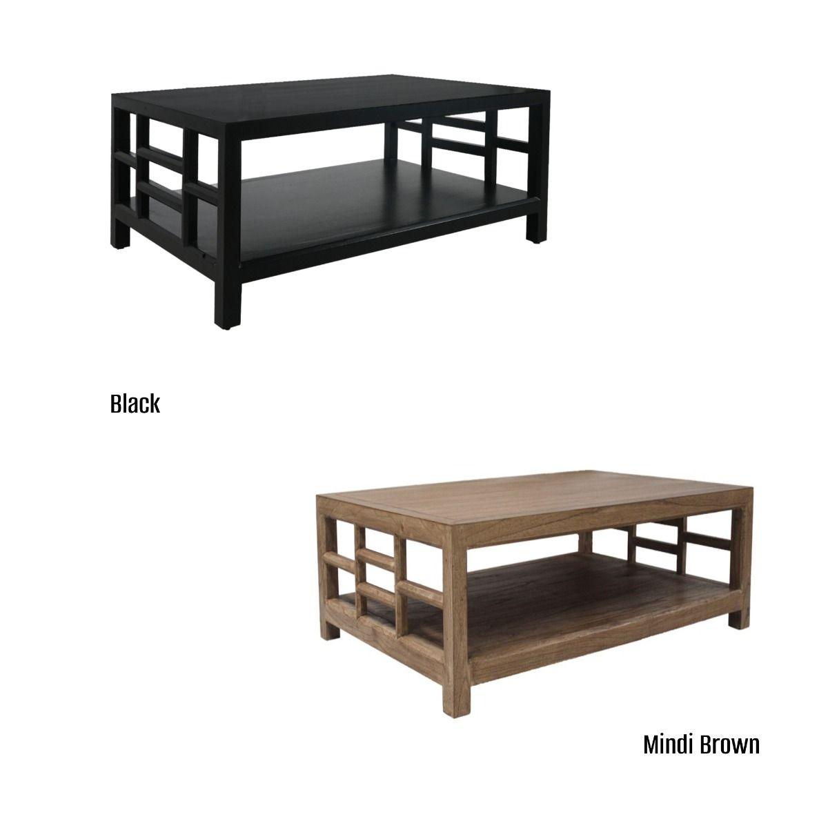 FABRIZIO MINDI WOOD COFFEE TABLE IN BLACK - MyChocolateWood
