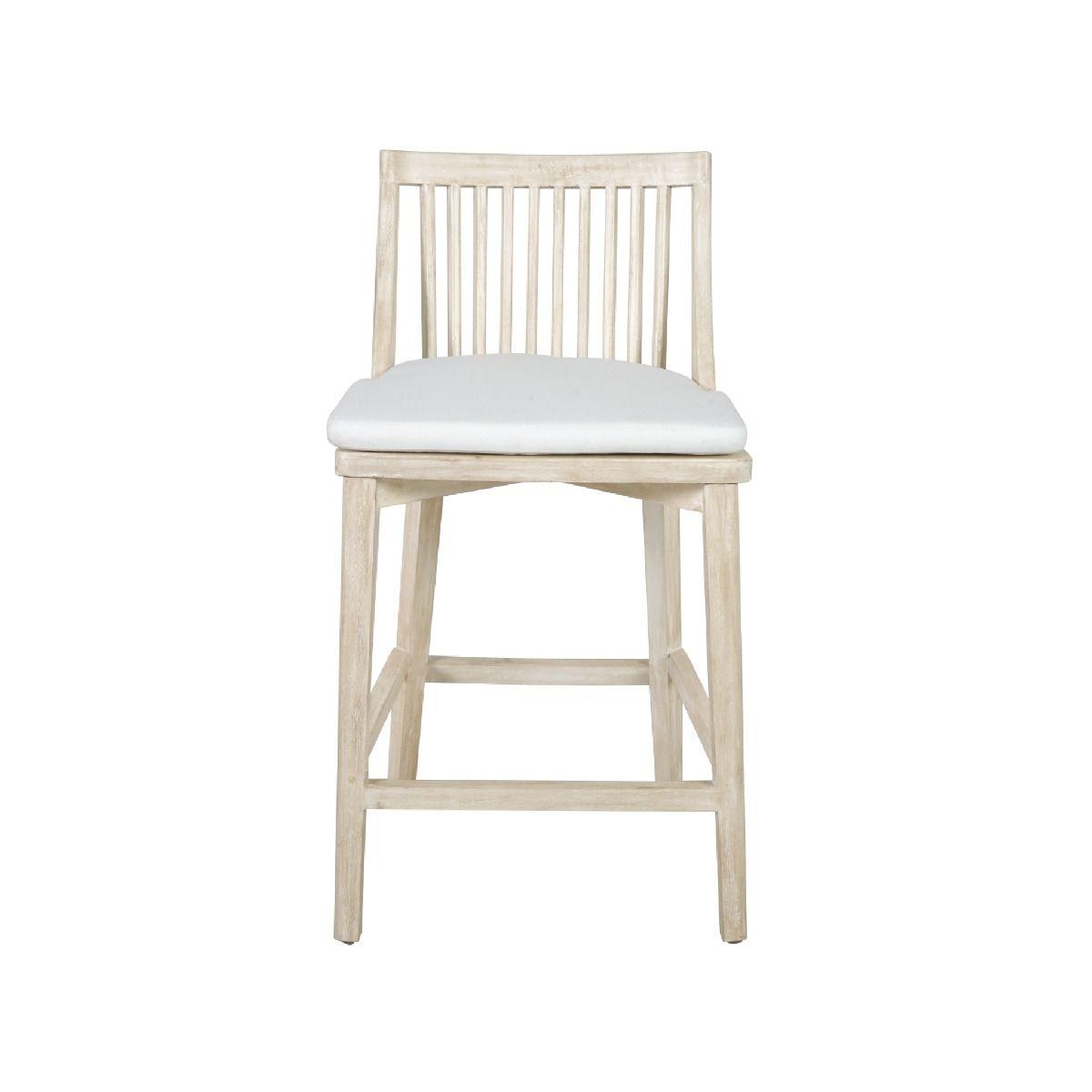 MARLEY MANGO WOOD HAMPTONS COUNTER STOOL DRIFTWOOD WHITE - MyChocolateWood