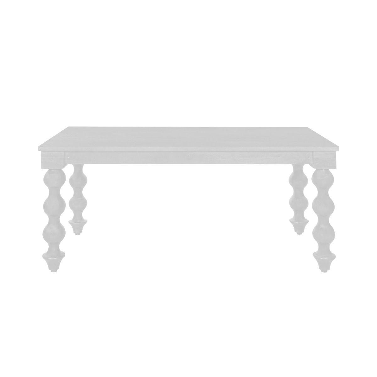 CAROLYN MINDI WOOD COFFEE TABLE - SOLID WHITE