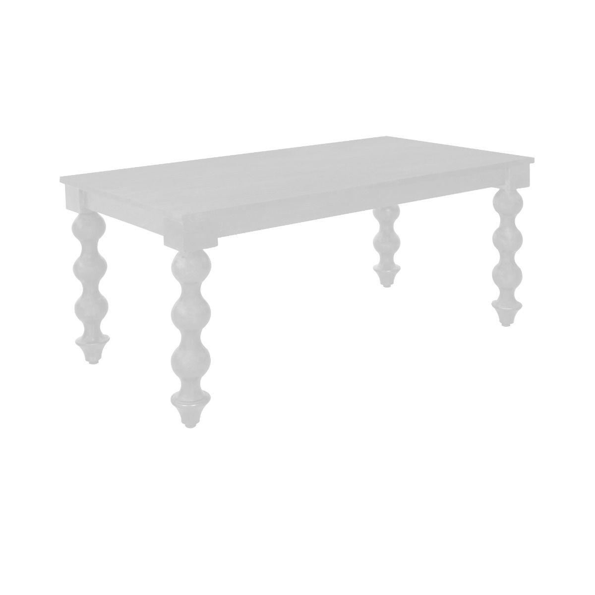 CAROLYN MINDI WOOD COFFEE TABLE - SOLID WHITE