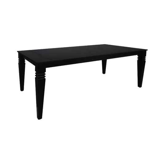 MOLLEN MINDI WOOD 200CM DINING TABLE IN SOLID BLACK