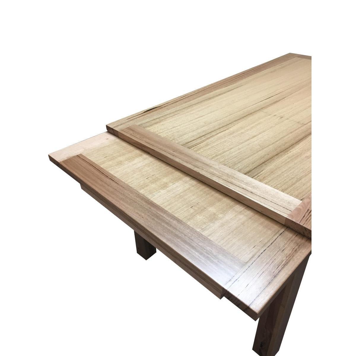 DARI TASSIE OAK SIDE EXTENSION DINING TABLE 150/250CM + 8 BERTI HIGH QUALITY PU/VINYL DINING CHAIR IN MATT BLACK
