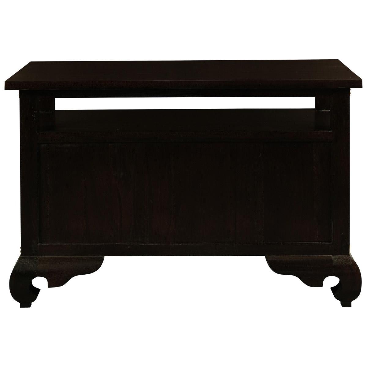 HIROKO SOLID MAHOGANY CHINESE STYLE 97CM TV/ENTERTAINMENT UNIT IN CHOCOLATE