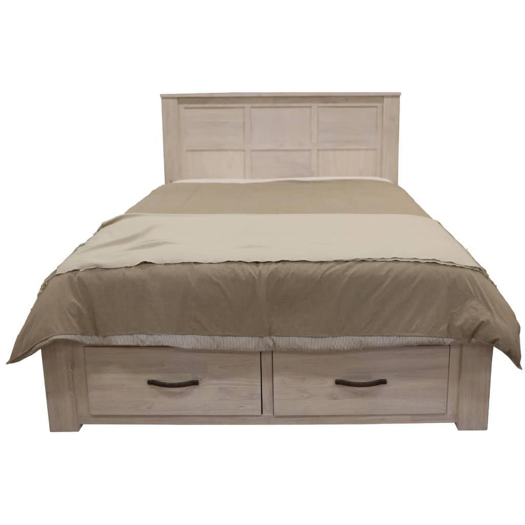MANLY QUEEN SIZE BED + TALLBOY + 2 BEDSIDE TABLES PACKAGE DEAL