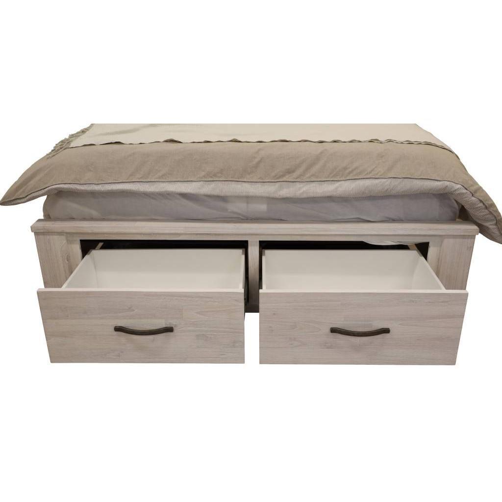 MANLY QUEEN SIZE BED + TALLBOY + 2 BEDSIDE TABLES PACKAGE DEAL