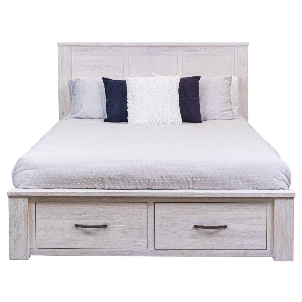 MANLY DOUBLE SIZE BED WITH 2 END DRAWERS + TALLBOY + 2 BEDSIDE TABLES PACKAGE DEAL
