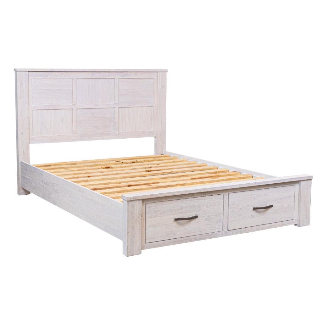 MANLY DOUBLE SIZE BED WITH 2 END DRAWERS + TALLBOY + 2 BEDSIDE TABLES PACKAGE DEAL