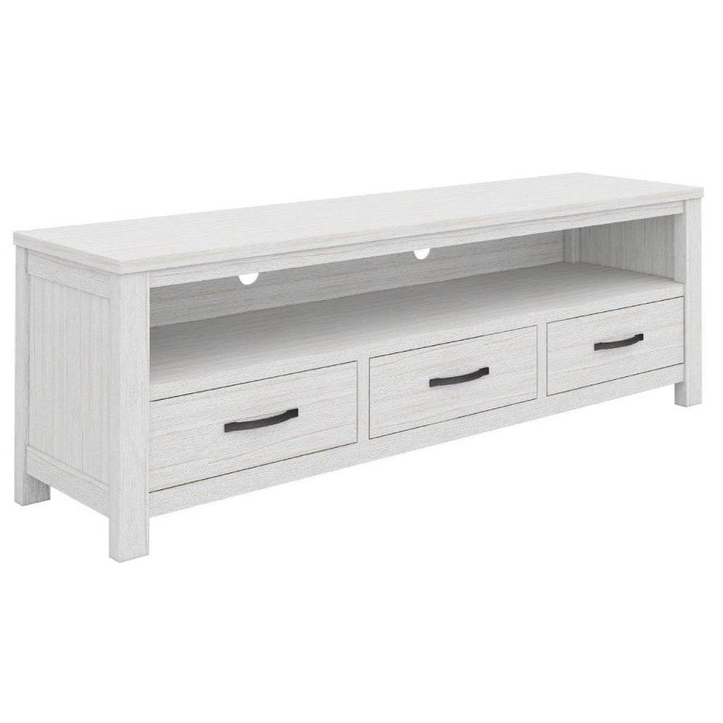 MANLY 166CM 3 DRAWERS TV/ENTERTAINMNET UNIT IN BRUSHED WHITEWASH